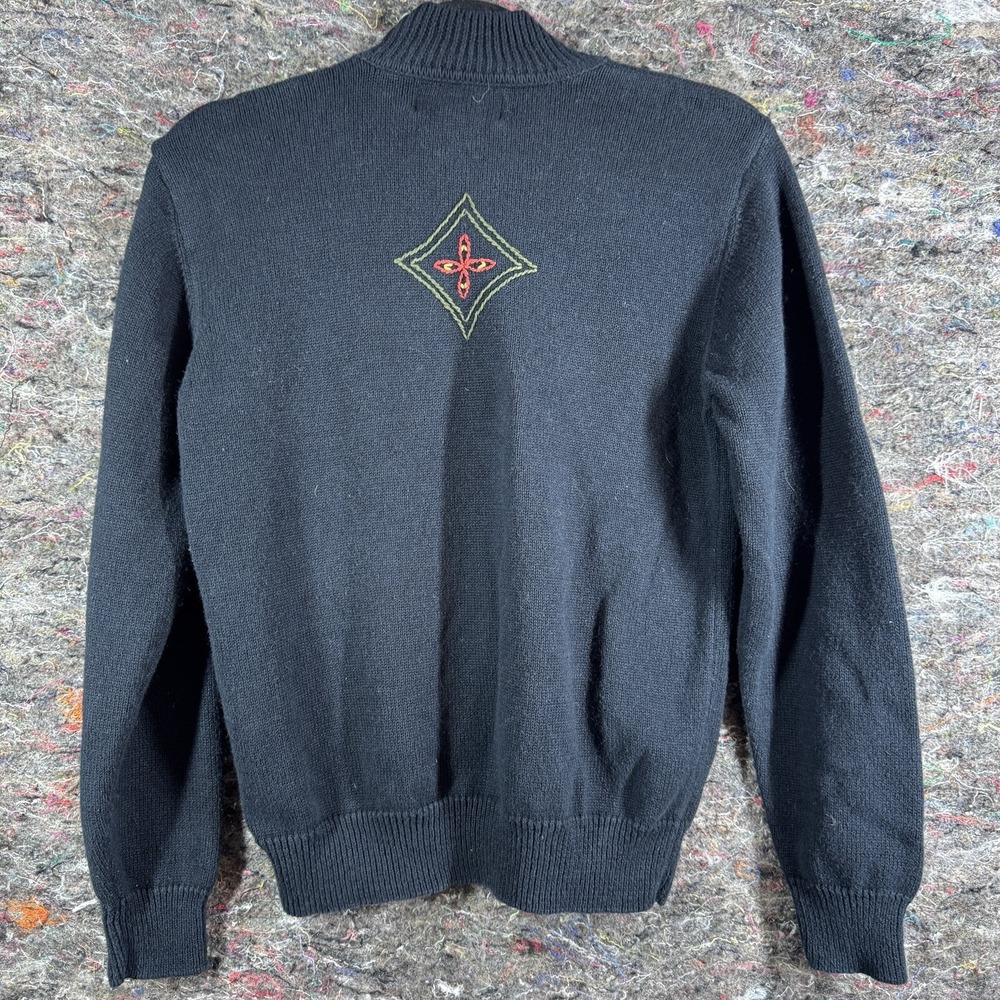 Bedford Fair Lifestyles Womens Sweater Small Black Mock Neck Geometric 45938 - Picture 5 of 12
